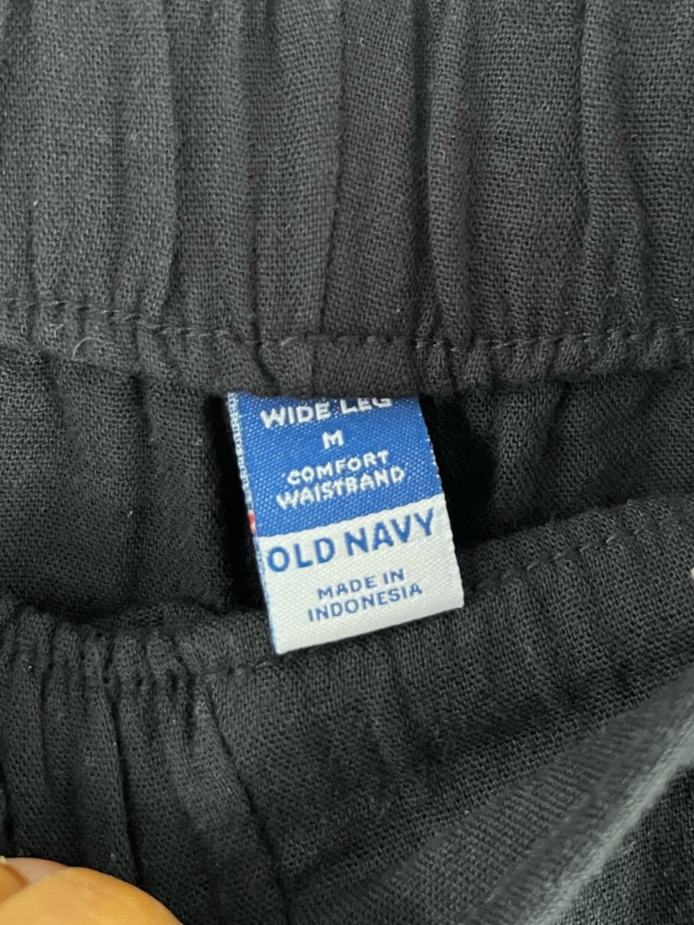 Old Navy High-Waisted Crinkle Gauze Super Wide-Leg Pants In Jack Black Size M - Picture 9 of 16